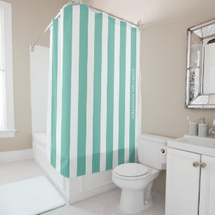 Rideaux De Douche Rayures verticales vert menthe minimaliste géométr