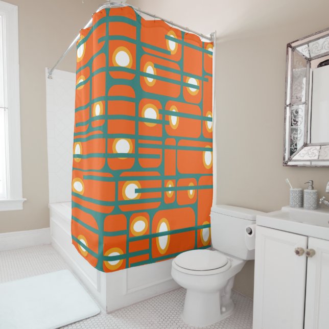 Rideaux De Douche Rectangles et cercles (En situation)