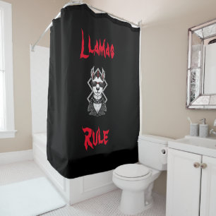 Rideaux De Douche Règle des lamas de Punk Rock