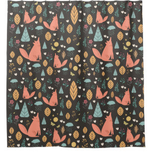 Rideaux De Douche Renard de style scandinave Motif