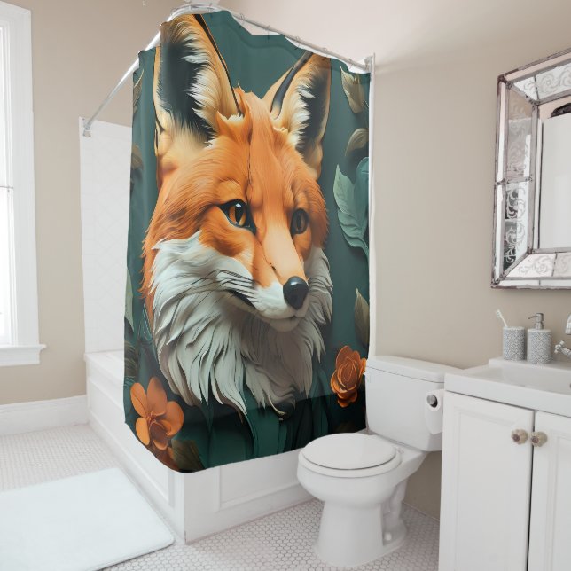 Rideaux De Douche Renard majestueux (En situation)
