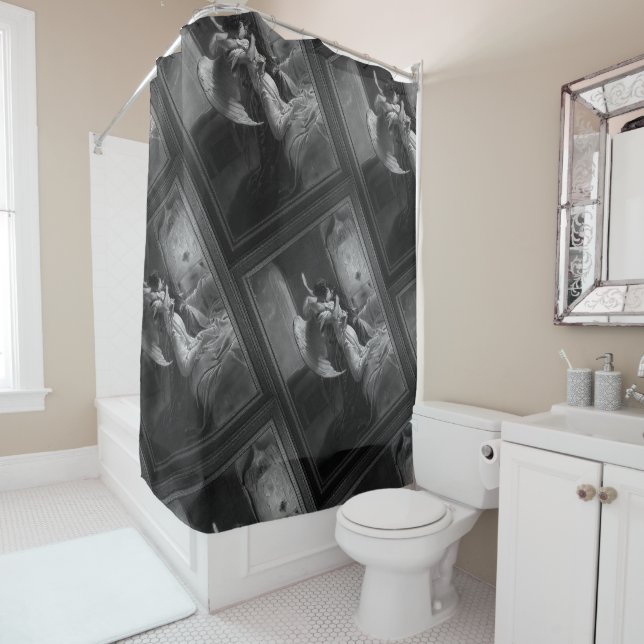 Rideaux De Douche Rencontre romantique de Mihaly von Zichy (En situation)