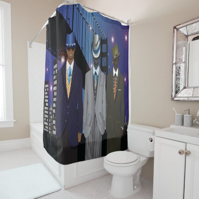 Rideaux De Douche Rencontre Sous Le Pont (En situation)