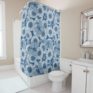 Rideaux De Douche Ressort bleu