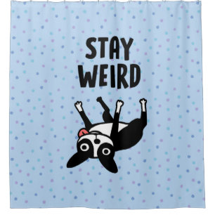 Rideaux De Douche Restez bizarre Funky Boston Terrier Dog
