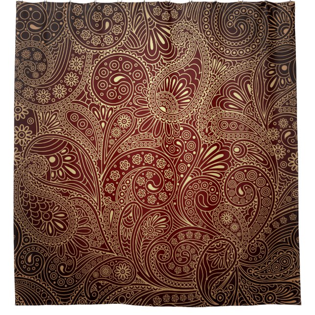 Rideaux De Douche Rétro beau bohémien coloré de Boho (Devant)
