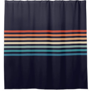 Rideaux De Douche Rétro les années 70 minimaliste Motif
