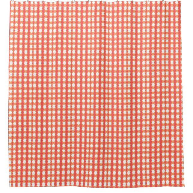 Rideaux De Douche Retro Mid Century Orange & Rose (Devant)