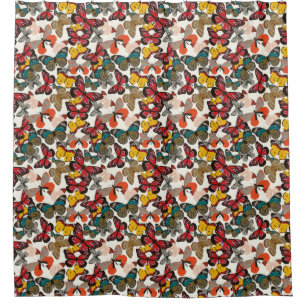 Rideaux De Douche Rétro motif floral