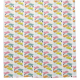 Rideaux De Douche Retro Starburst atomique moderne voiture du milieu