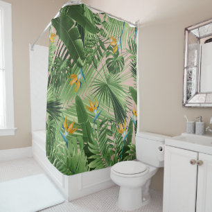 Rideaux De Douche Rêve des Feuilles de la jungle des oiseaux du Par