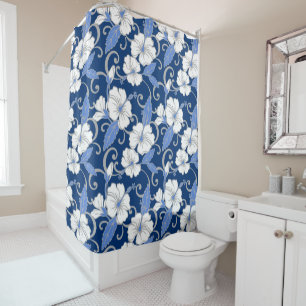 RIDEAUX DE DOUCHE RÊVE POLYNÉSIENNE (BLEU)