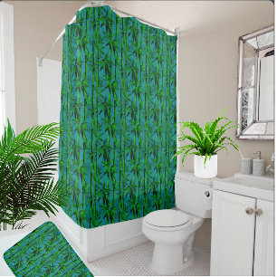 Rideaux De Douche Rêves de Forêt Tropicale Bambou Tropical