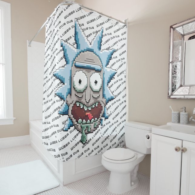 Rideaux De Douche RICK ET MORTY™ | Pixelverse Tête de roulage (En situation)