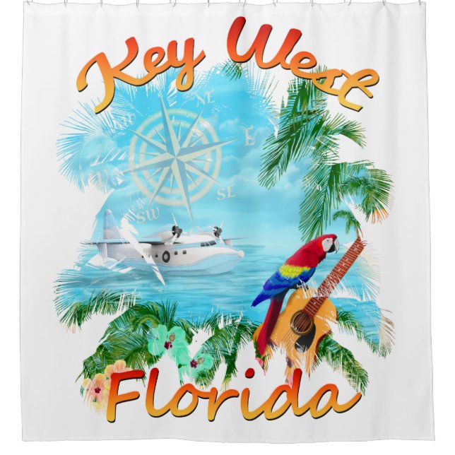 Rideaux De Douche Roche tropicale de Key West (Devant)