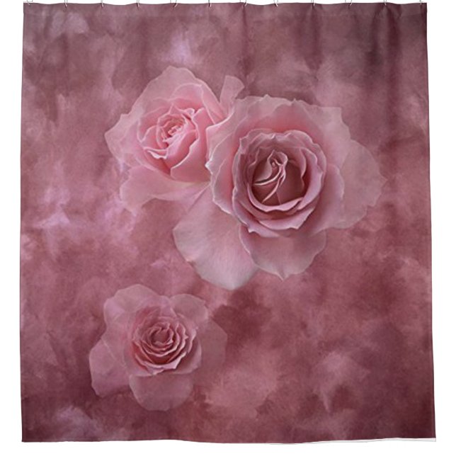Rideaux De Douche Rose (Devant)