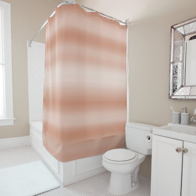 Rideaux De Douche Rose de pêche crémeux Blush Ombre       (En situation)