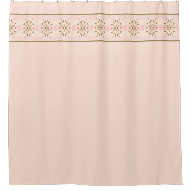 Rideaux De Douche Rose doux avec or (Devant)