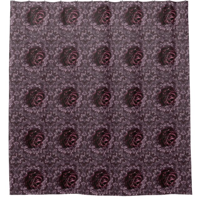 Rideaux De Douche Rose Mandala (Devant)