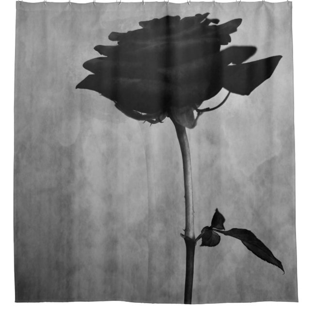Rideaux De Douche Rose noir gothique (Devant)