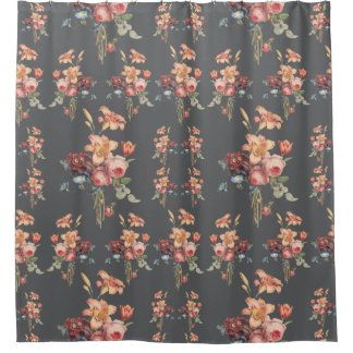 Rideaux De Douche Rose victorien et Lily Bouquet