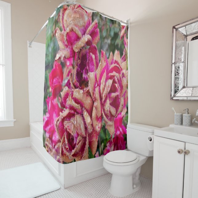 Rideaux De Douche Roses antiques (En situation)