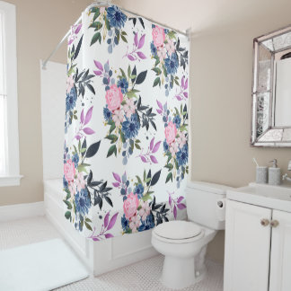 Rideaux De Douche Roses forestiers - grand rose