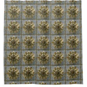 Rideaux De Douche Rosette décorative de Demask sur l'arrière - plan