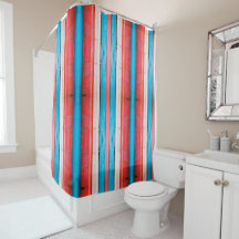 Rouge, bleu et rose vif rayures motif taille L