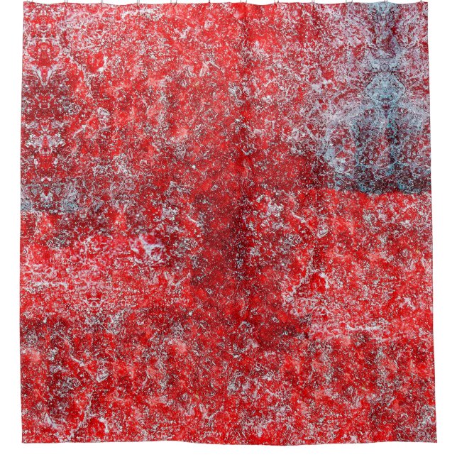 Rideaux De Douche Rouge grunge textureabstract, antique, art, arrièr (Devant)