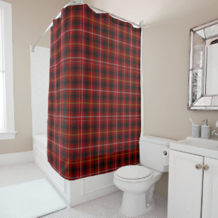 Rideaux De Douche Rouge noir jaune écossais Plaid Tartan Motif