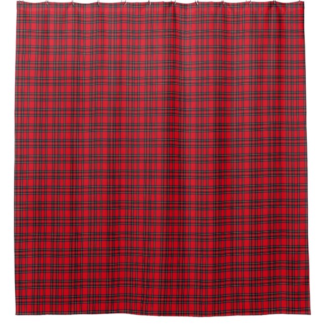 Rideaux De Douche Royal Stewart tartan rouge noir plaid (Devant)