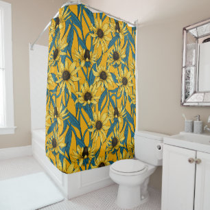 Rideaux De Douche Rudbekia jaune