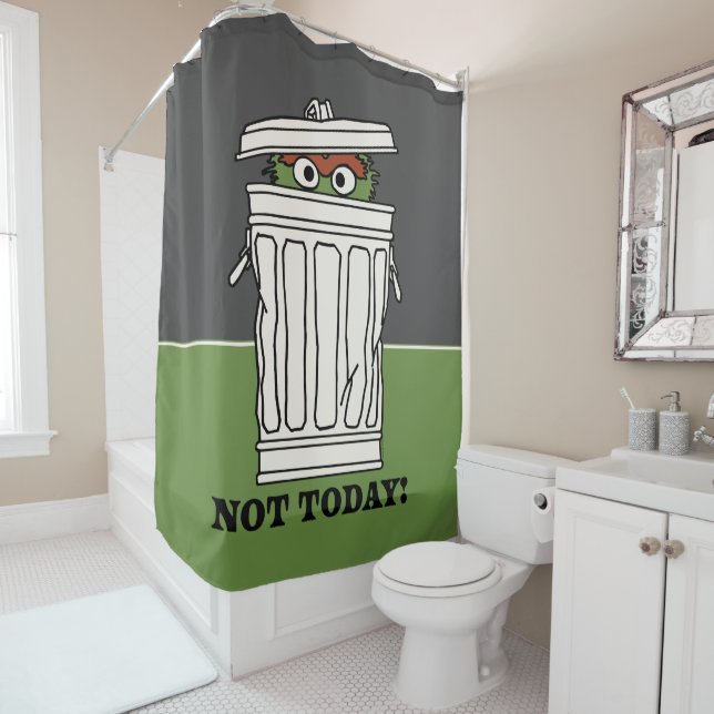 Rideaux De Douche Rue Sésame | Oscar le Grouch Pas aujourd'hui! (En situation)
