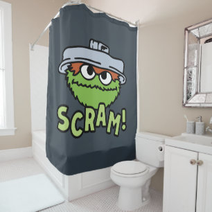Rideaux De Douche Rue Sésame   Oscar the Grouch Scram!
