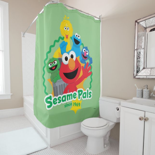 Rideaux De Douche Rue Sésame | Sesame Pals depuis 1969 (En situation)