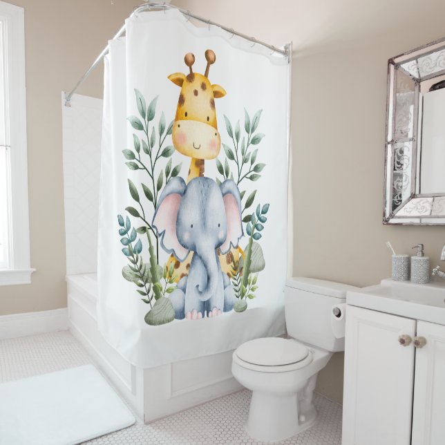 Rideaux De Douche Safari Animaux (En situation)