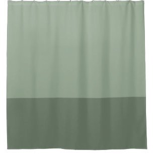 Rideaux De Douche Sage Green bloc de couleur deux tons