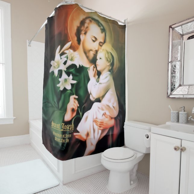 Rideaux De Douche Saint Joseph Guardian de Jésus (En situation)