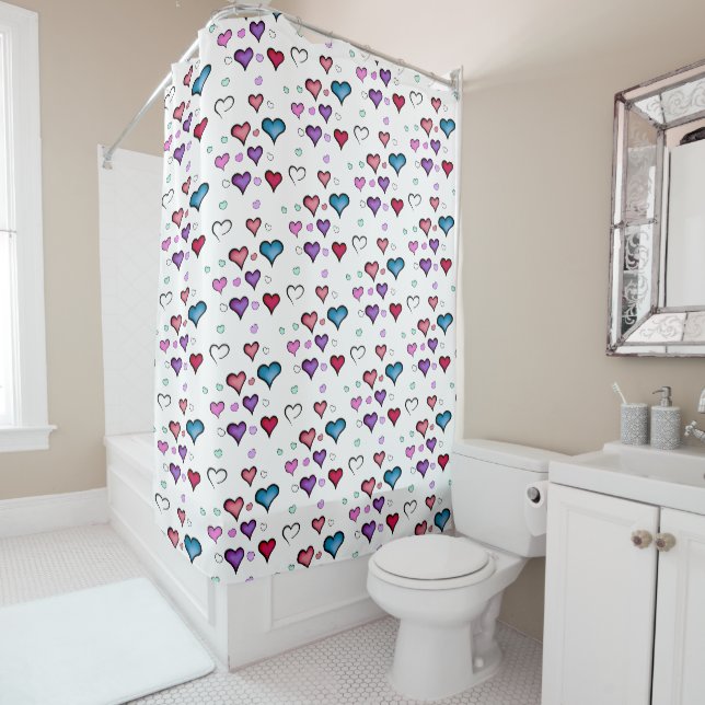 Rideaux De Douche Saint Valentin (En situation)