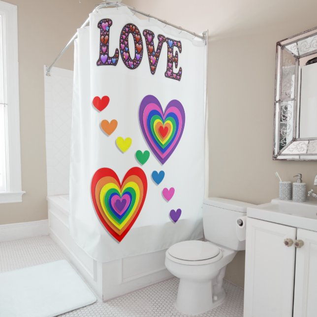 Rideaux De Douche Saint Valentin Douche rideau, Amour (En situation)