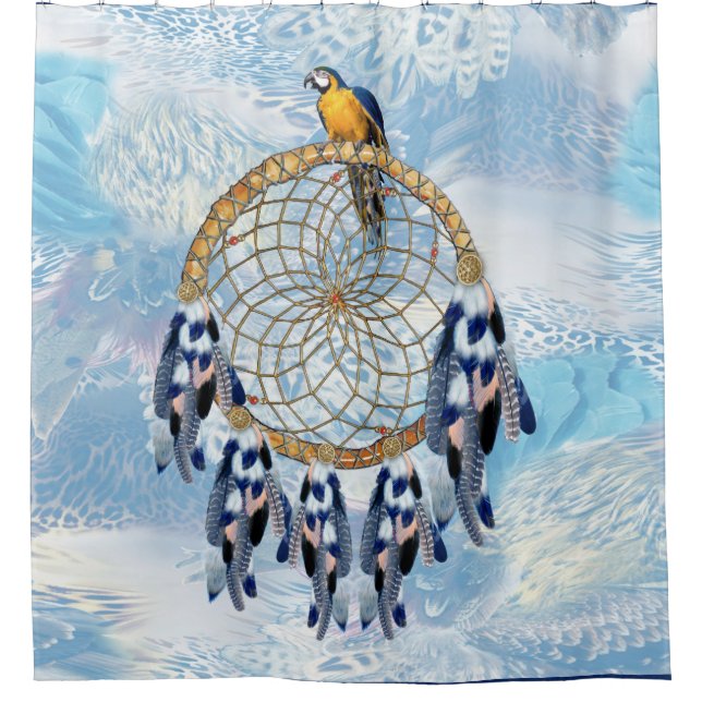 Rideaux De Douche Salle de bain Exotic Blue Dream Catcher (Devant)