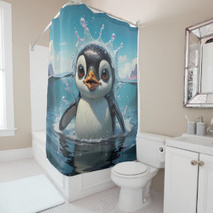 Rideaux De Douche Salle de bain Penguin Wonderland