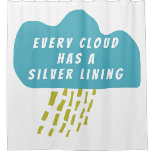 Rideaux De Douche Salle de bain personnalisée Cloud Silver