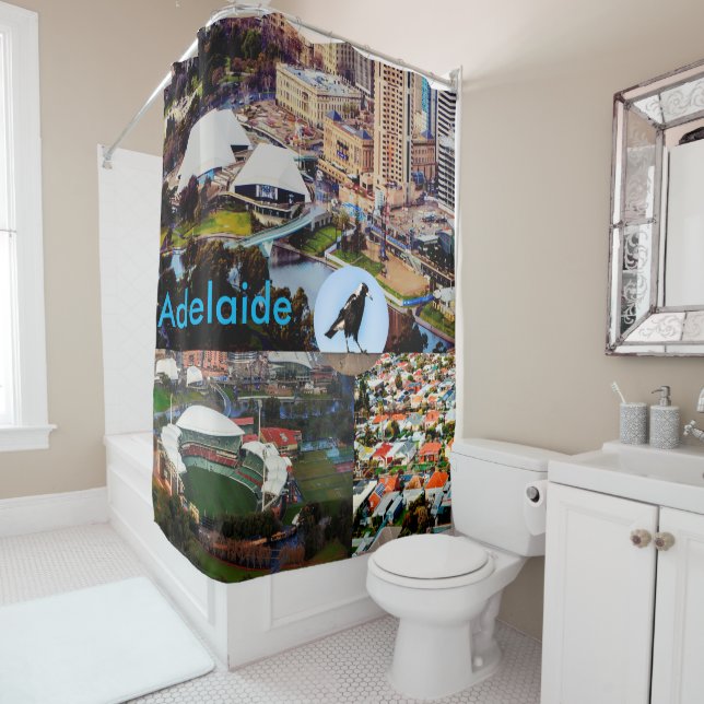 Rideaux De Douche Salle de bains d'Adelaïde (En situation)