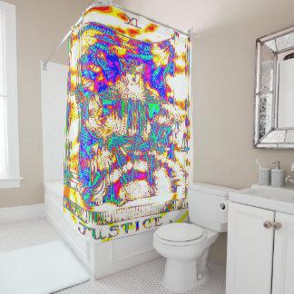 Rideaux De Douche Salle de bains Justice Tarot Card