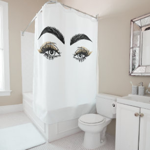 Rideaux De Douche Salon de beauté Pretty Eyes Maquillage Cils