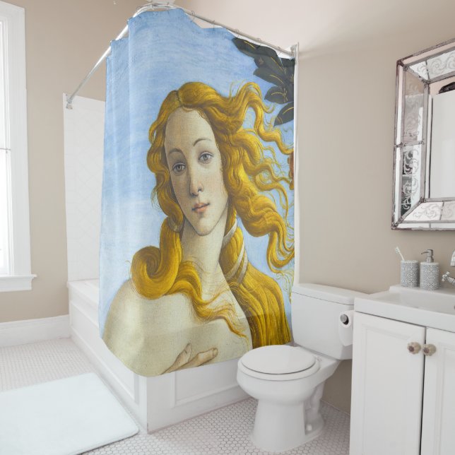 Rideaux De Douche Sandro Botticelli - Naissance de Vénus Gros plan (En situation)