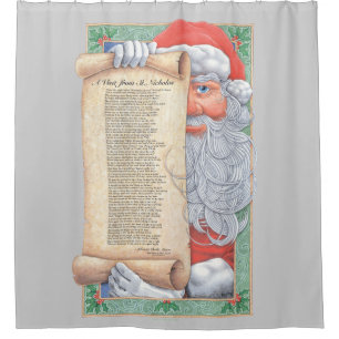 Rideaux De Douche Santa Claus Christmas