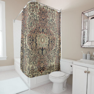 Rideaux De Douche Sarouk rose beige perse 